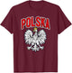 Polska Polish Eagle T-Shirt - T-Shirt | Maroon