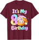 It's My 8th Birthday Kawaii Dumpling Anime Birthday Party T-Shirt - T-Shirt | Maroon
