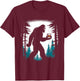 Bigfoot Drinking Whiskey - Funny Bigfoot Sasquatch Lover T-Shirt - T-Shirt | Maroon