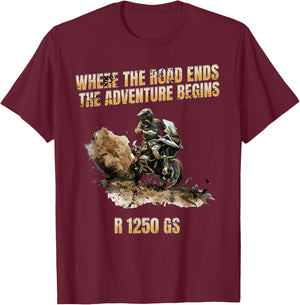 R 1250 GS Adventure Motorcycle T-Shirt - T-Shirt | Maroon