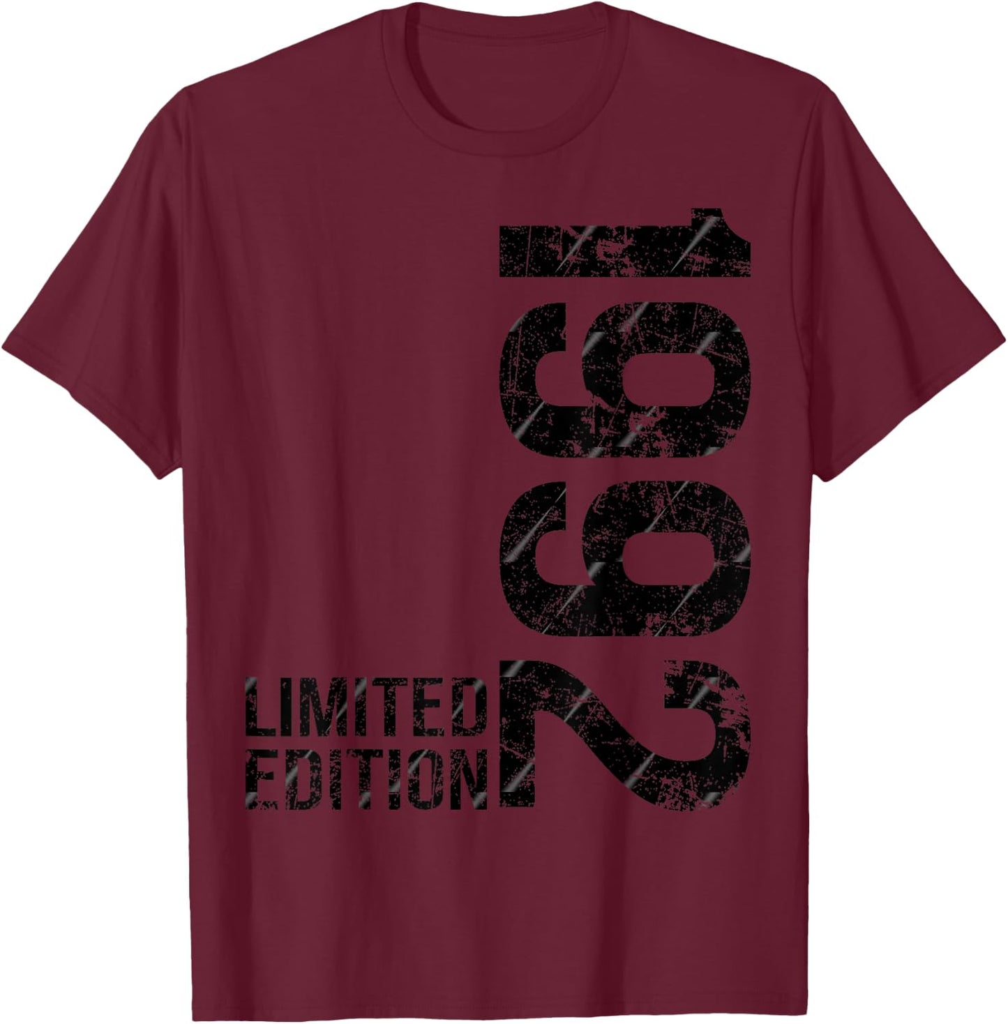 33 Years Birthday Man Woman Vintage 1992 , grey, S T-Shirt - T-Shirt | Maroon