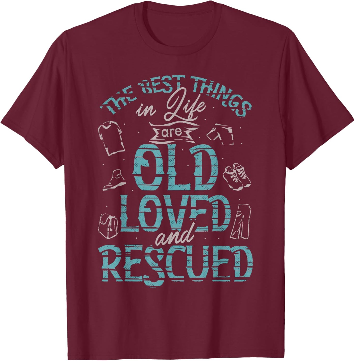 Thrifting Thrift Store Shop The Best Things In Life T-Shirt - T-Shirt | Maroon