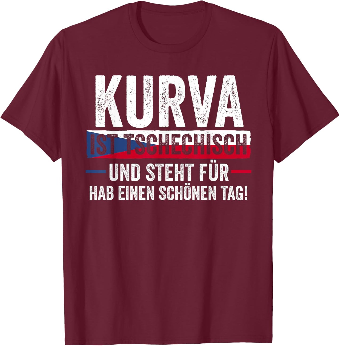 Czech Czech Republic , black T-Shirt - T-Shirt | Maroon