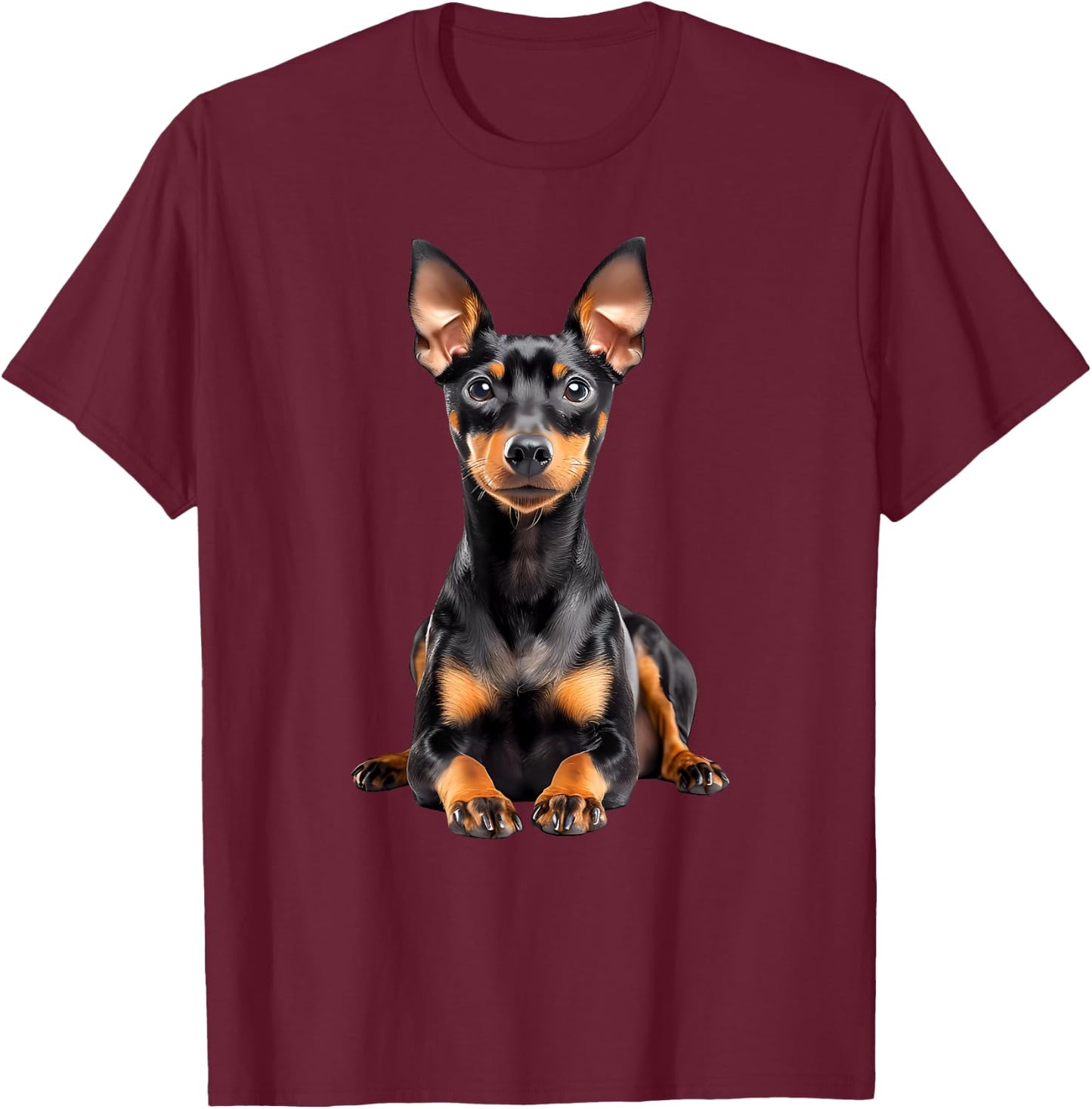 Lazy Miniatur Pinscher T-Shirt - T-Shirt | Maroon