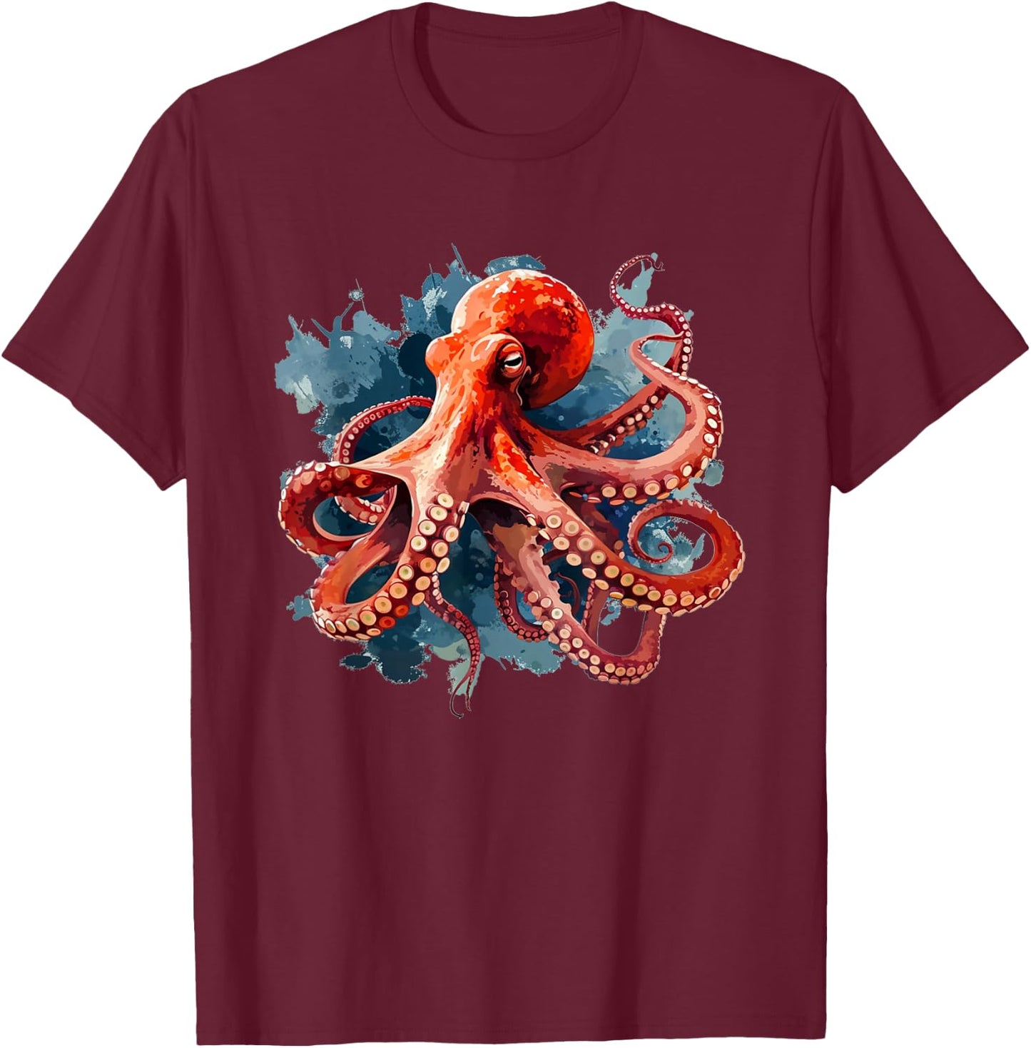 Cool Big red Octopus Costume for Squid Lovers T-Shirt - T-Shirt | Maroon