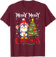 Boys Girls Men Women Christmas Pajamas Funny Penguin T-Shirt - T-Shirt | Maroon
