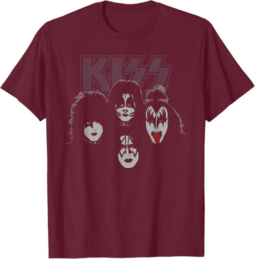 KISS - Fab Four Adult Black Short Sleeve Classic Fit