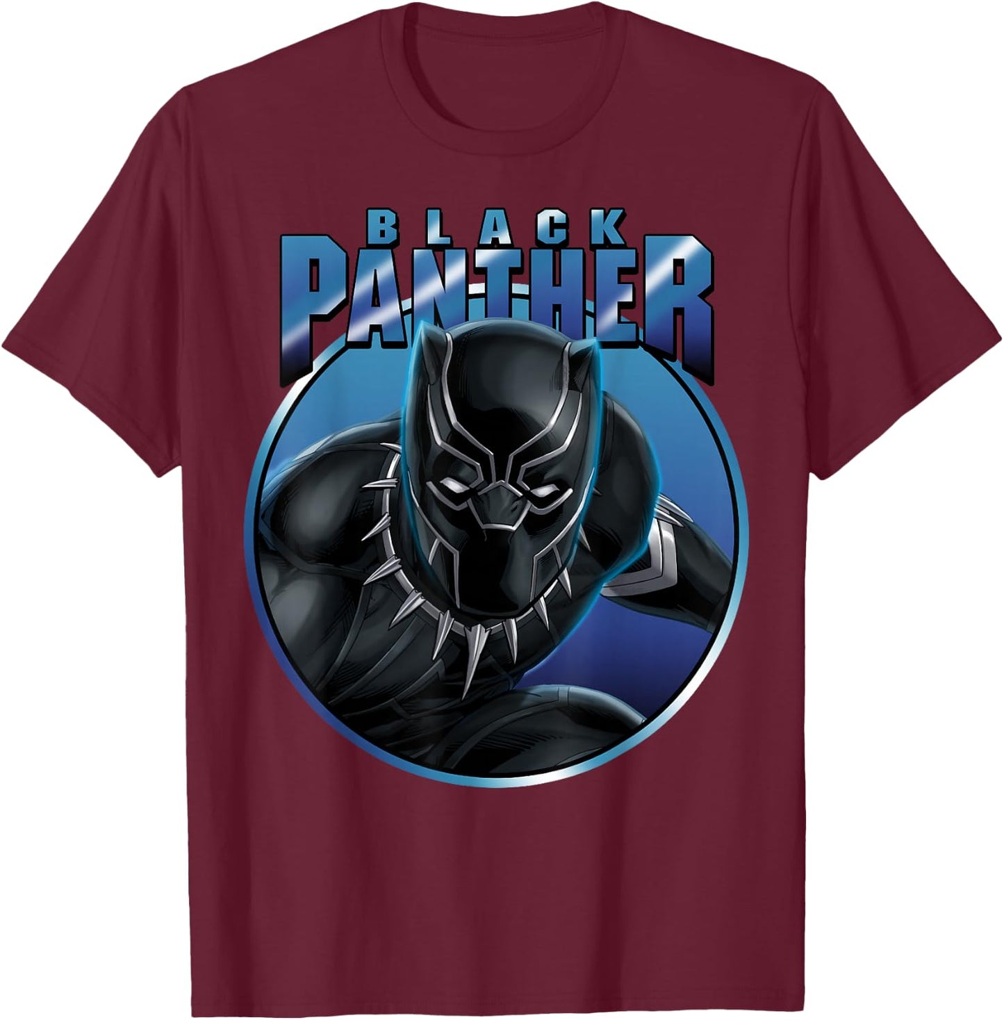 Marvel Avengers Black Panther Circle Portrait Small T-Shirt - T-Shirt | Maroon