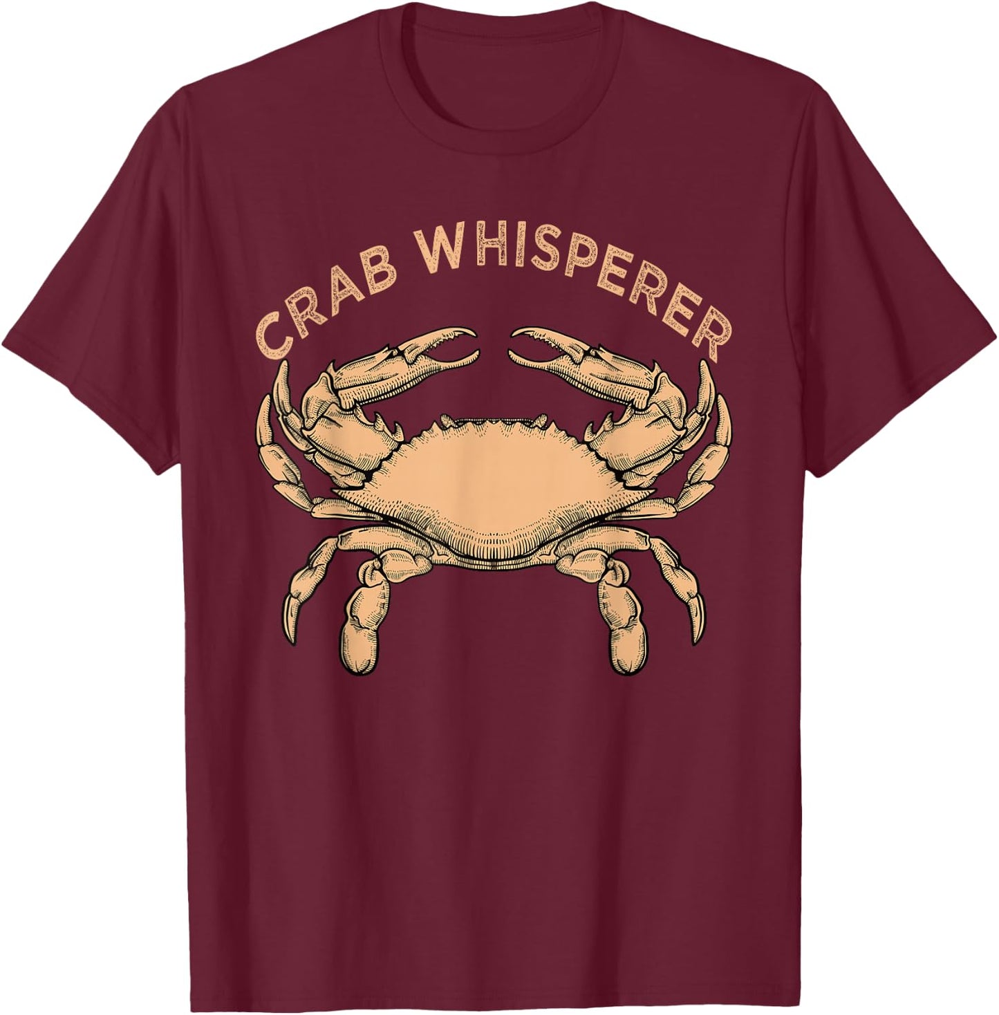 Crab Whisperer Vintage Crabbing Hunting Fishing Crab T-Shirt - T-Shirt | Maroon