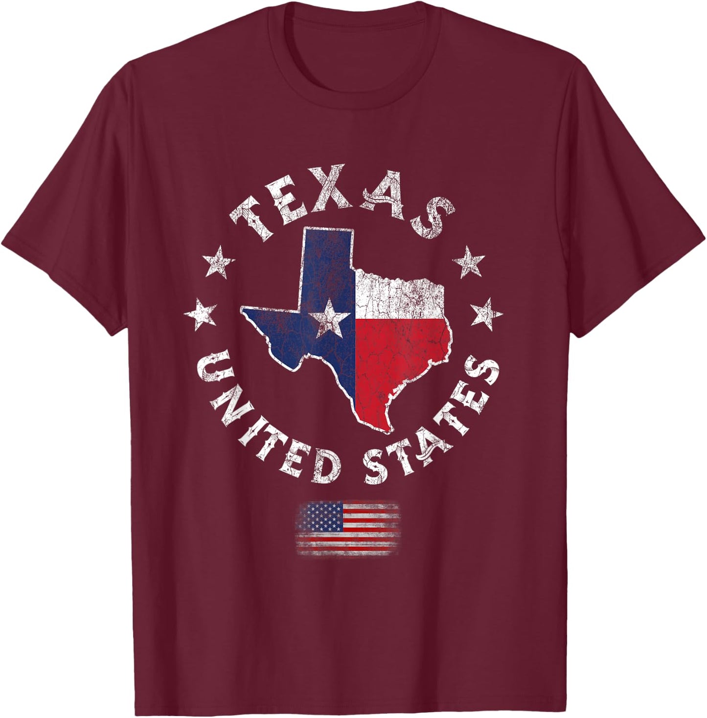 Texas - USA - Stolz seit 1845 Texas Fan T-Shirt - T-Shirt | Maroon