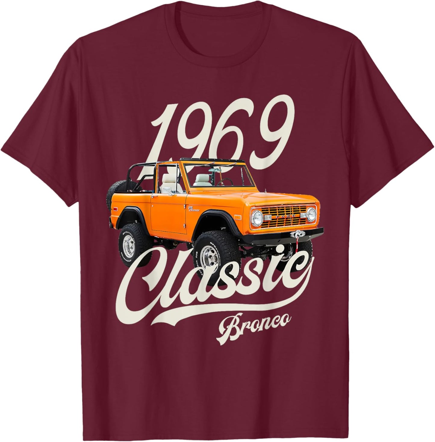Classic bronco 1969 orange T-Shirt - T-Shirt | Maroon