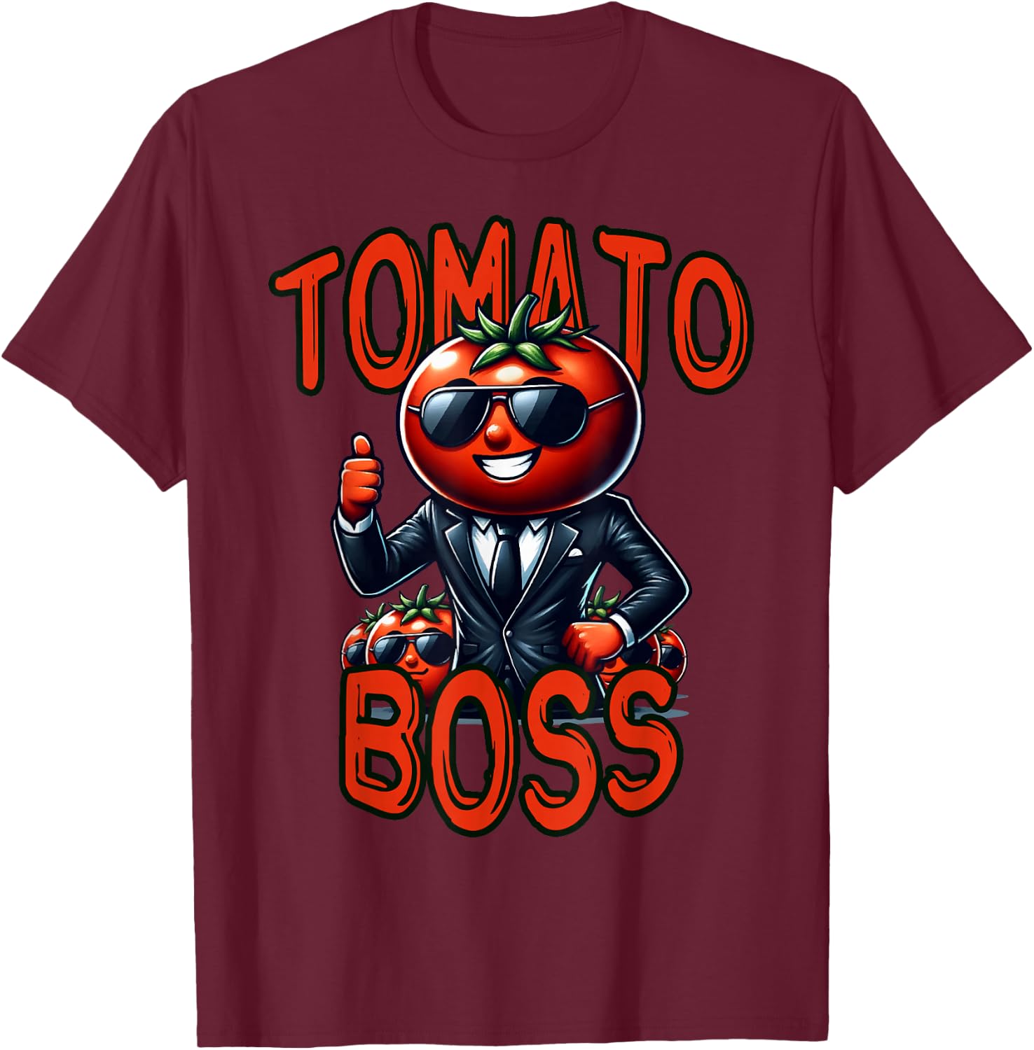 Funny Tomato Boss Tomato Lovers I Love Tomatoes T-Shirt - T-Shirt | Maroon