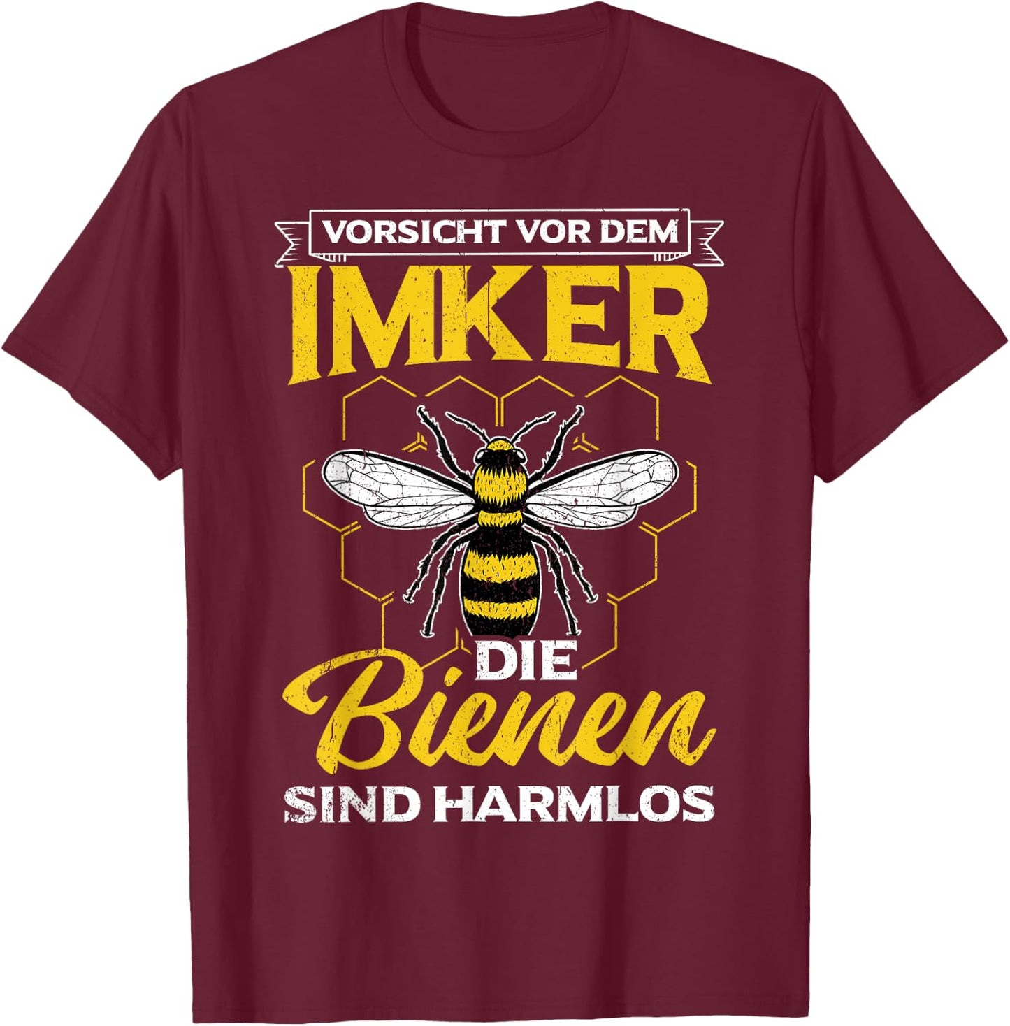 Bienen Fan Bienenboss Hobbyimker Bienenliebhaber Imker T-Shirt - T-Shirt | Maroon
