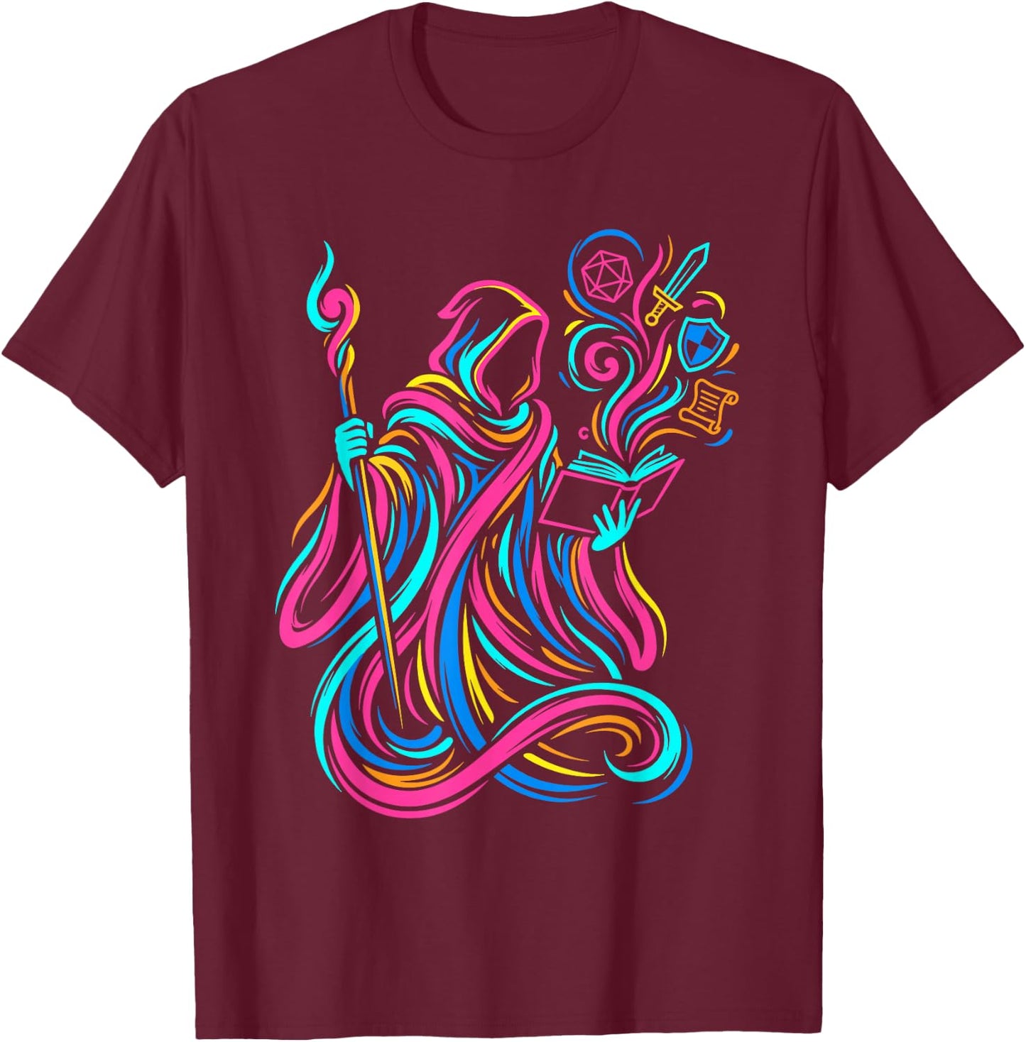 Fantasy-Tabletop-Rollenspiel Rollenspiel T-Shirt - T-Shirt | Maroon