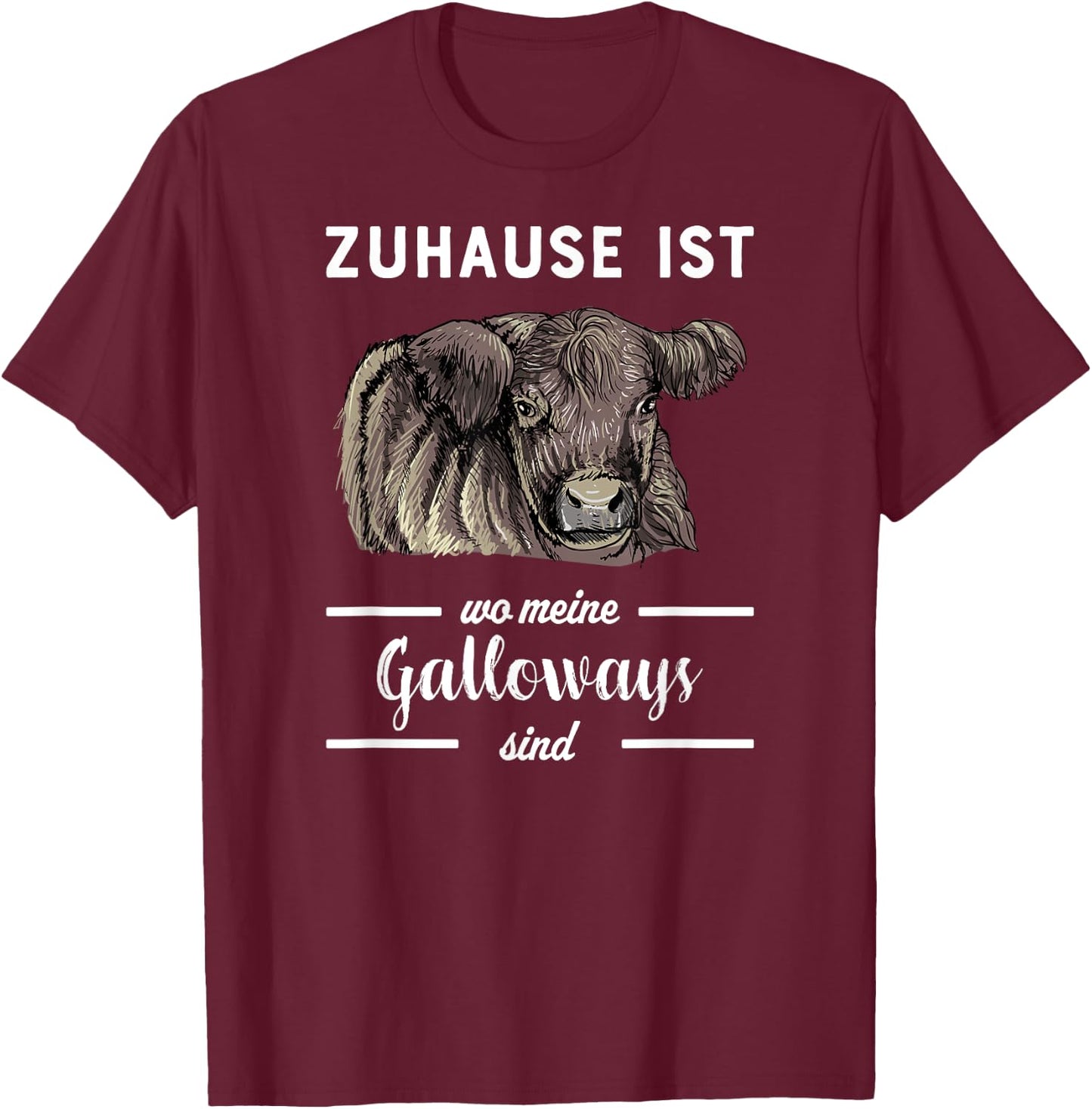 Galloway Rind I Schottland Rinderzucht für Rinderhalter T-Shirt - T-Shirt | Maroon