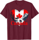 Canada Day Wilderness Heart Outdoor Maple Leaf Canadian T-Shirt - T-Shirt | Maroon