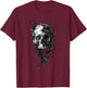 Liquid Skull, Flowy, Modern Rock Fun Black and White , grey, S T-Shirt - T-Shirt | Maroon