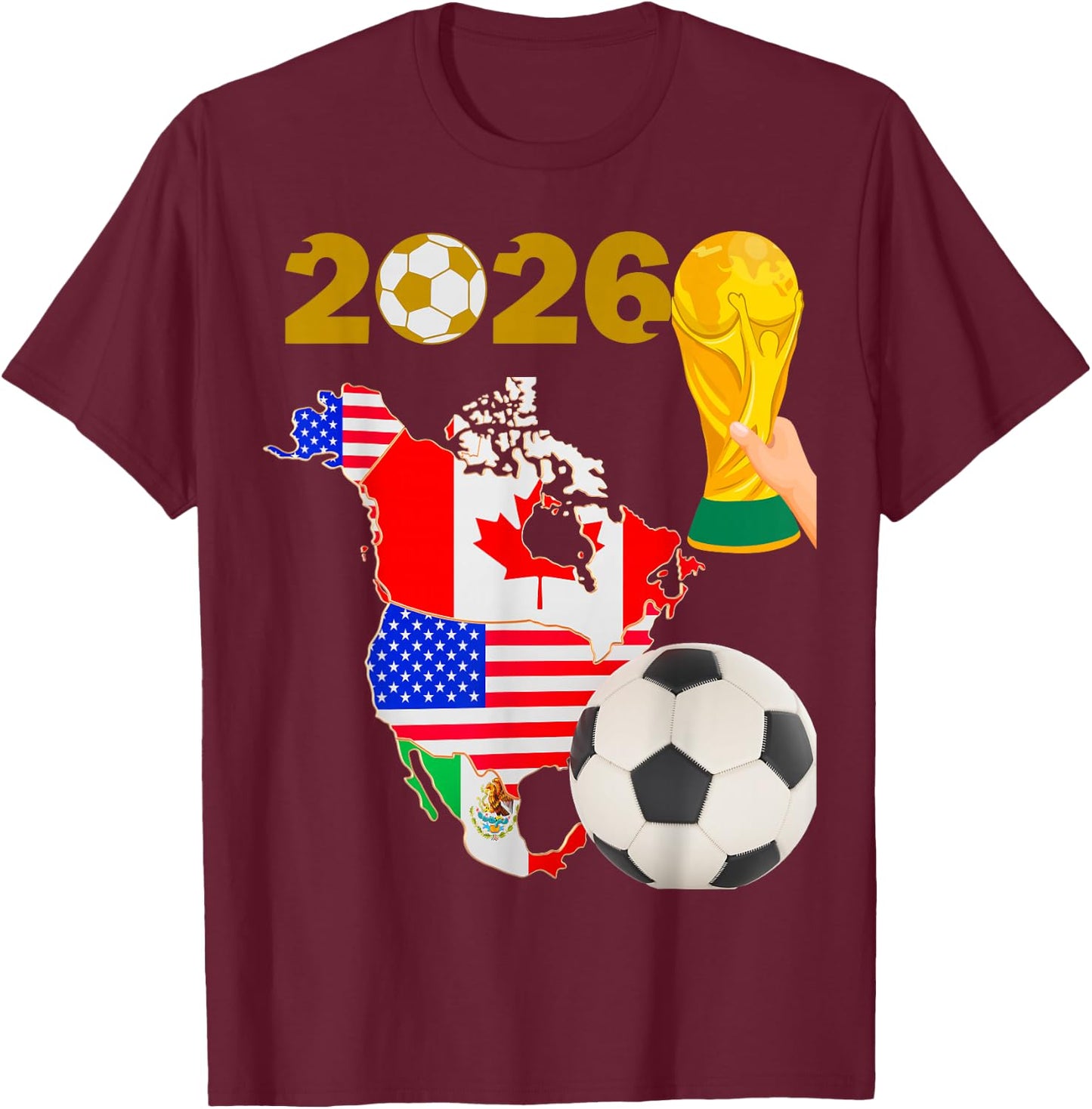 International Footbal 2026. T-Shirt - T-Shirt | Maroon