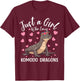 Just A Girl Who Loves Komodo Dragons Women And Girls T-Shirt - T-Shirt | Maroon