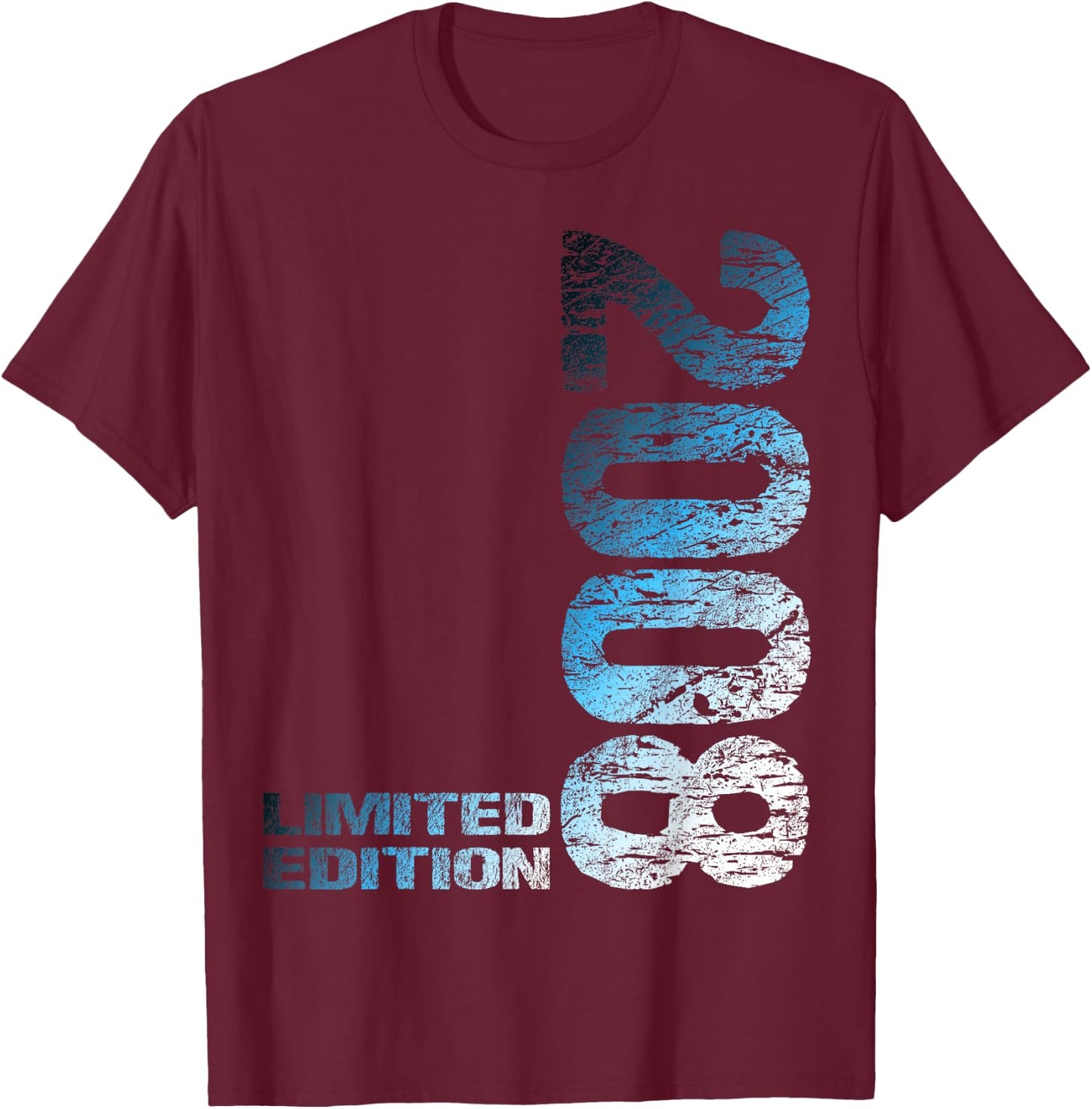 15th Birthday 2008 Limited Edition Boy Girl , black T-Shirt - T-Shirt | Maroon