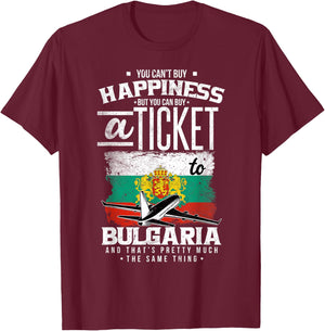 Bulgarian Flag T-Shirt - T-Shirt | Maroon