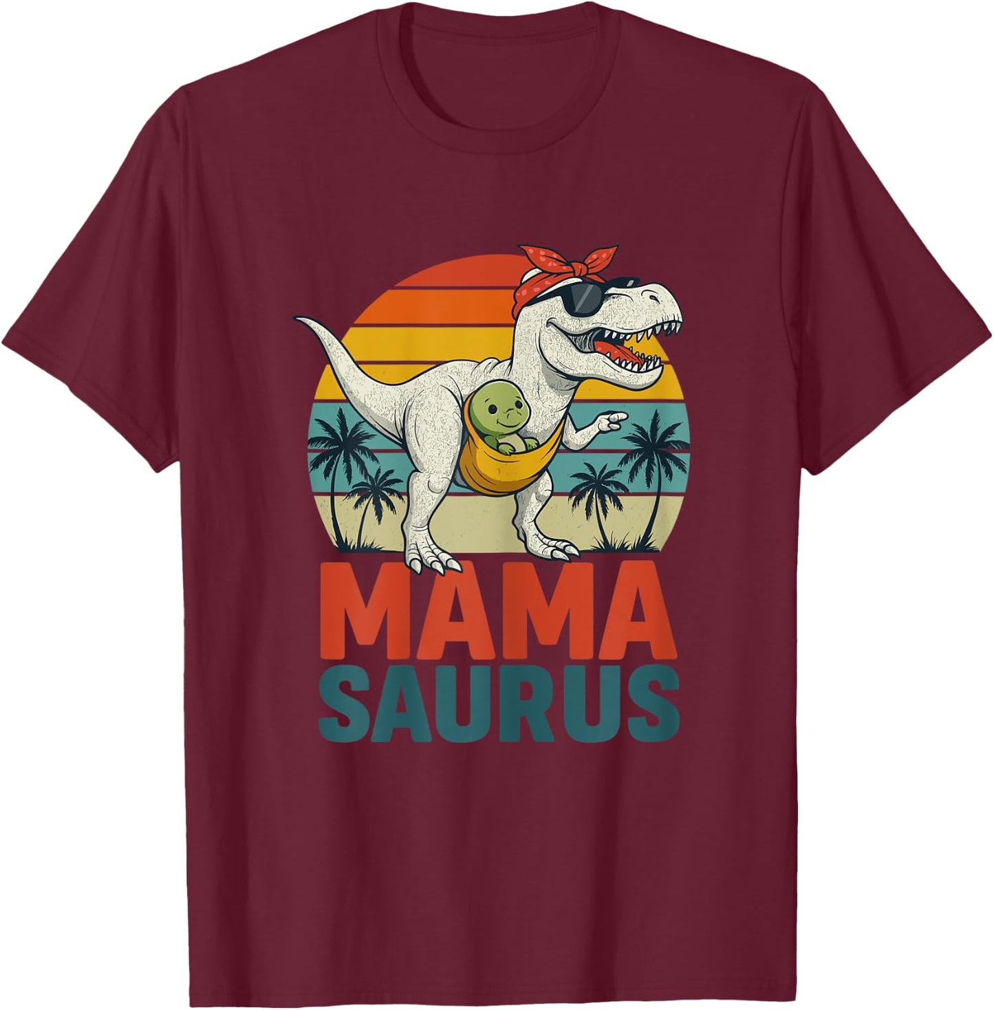 MAMASAURUS – Cadeau Drôle Fête des Mères Original T-Shirt - T-Shirt | Maroon