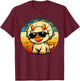 Cute Baby Triceratops Sunglasses Retro Funny Dinosaur Kids T-Shirt - T-Shirt | Maroon