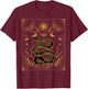 Himmlische Schlange und Sterne Shirt - Hexe Boho Tarot Schlange T-Shirt - T-Shirt | Maroon