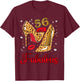 56 and Fabulous Leopard Heels Stepping Into my 56th Birthday T-Shirt - T-Shirt | Maroon