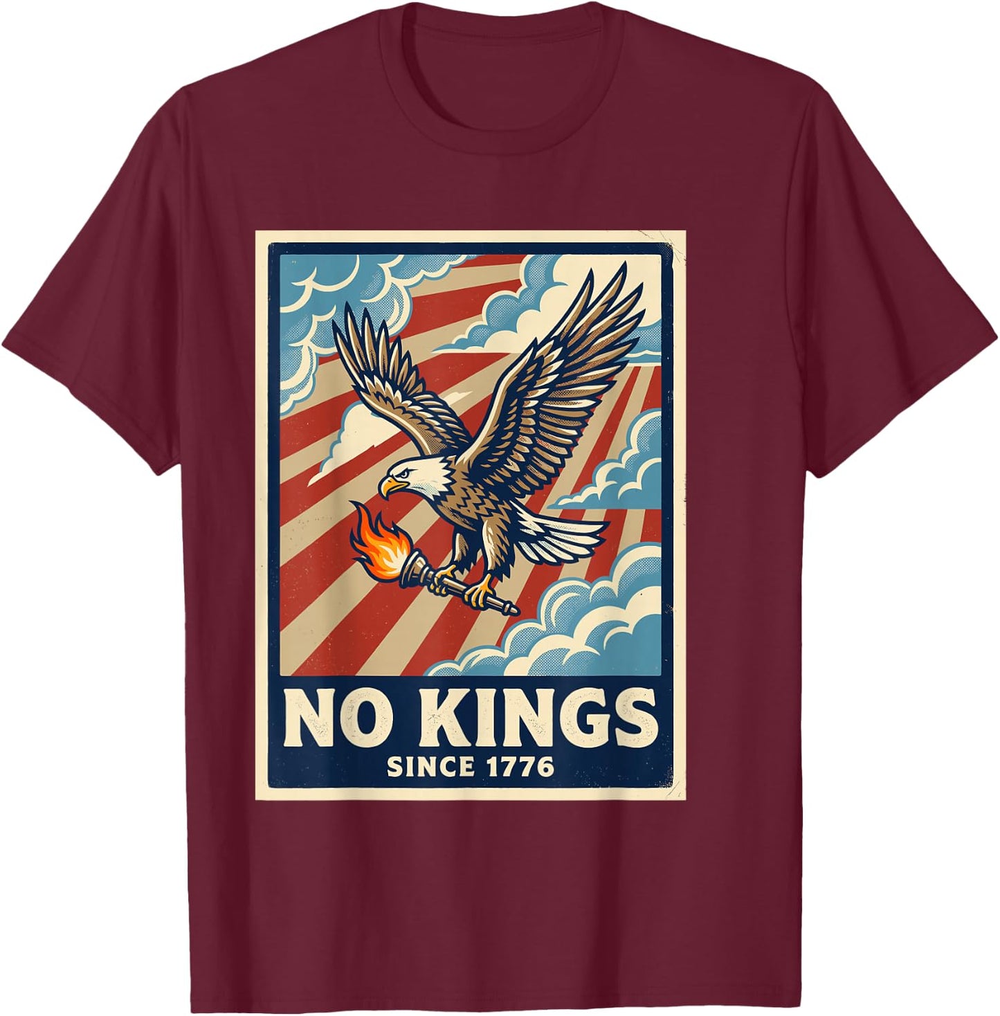 Poster Aigle No Kings in America T-Shirt - T-Shirt | Maroon