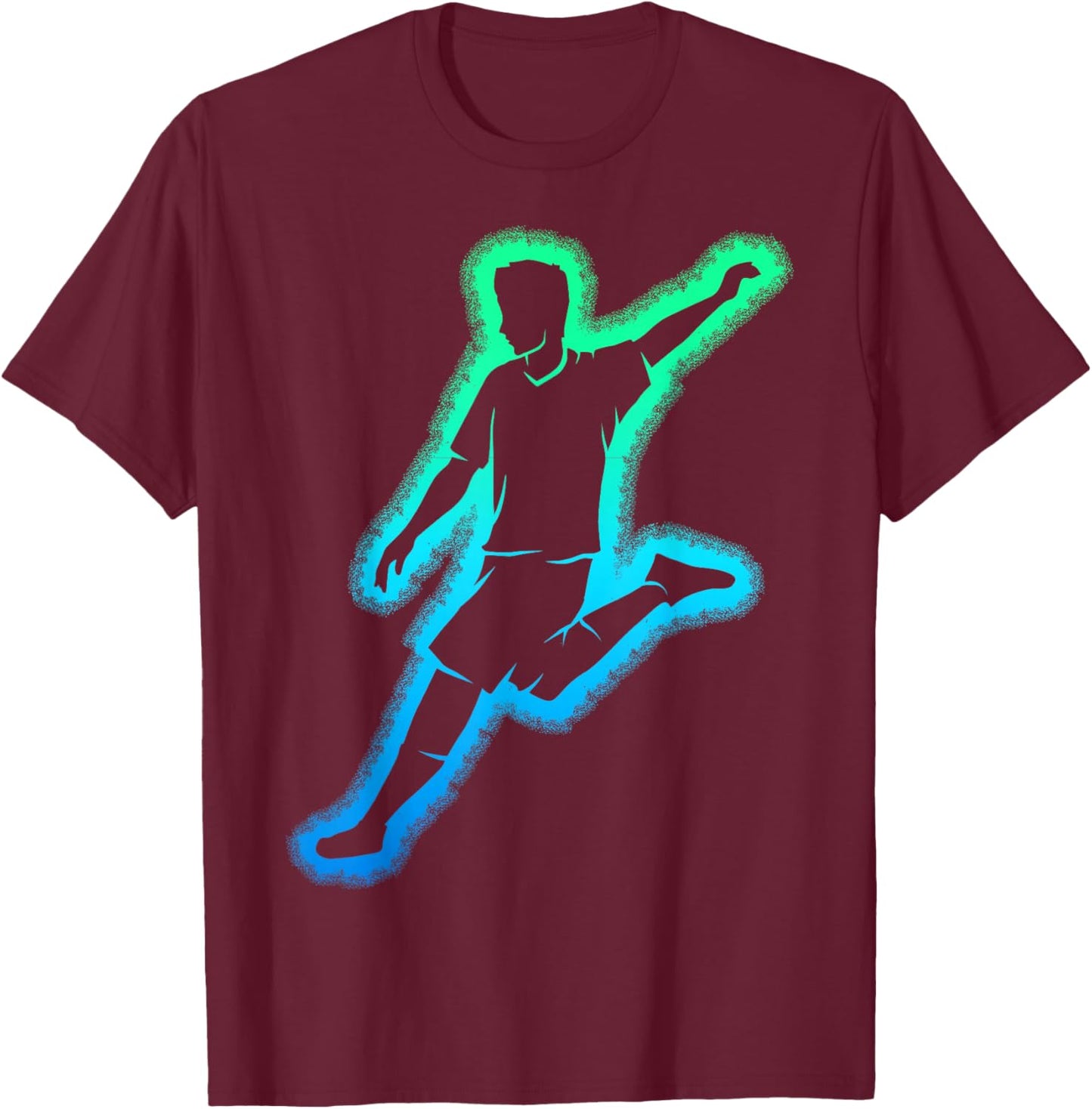 Children's Boys' Football Player T-Shirt - T-Shirt | Maroon