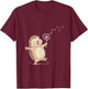 Hedgehogs Lover Hedgehog Holding A Dandelion Flower Animal T-Shirt - T-Shirt | Maroon