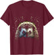 Hedgehog Animal Art Graphic Hedgehog , Black, S T-Shirt - T-Shirt | Maroon