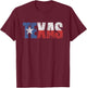 Texas Women Men Kids | Texas State Flag Distressed T-Shirt - T-Shirt | Maroon