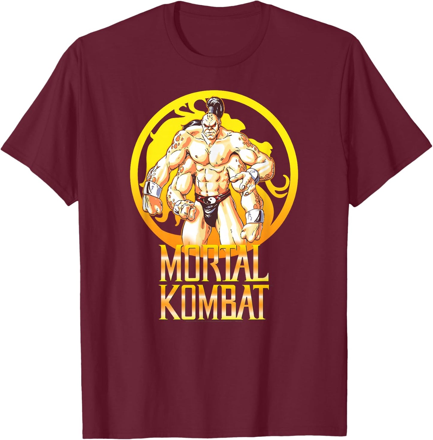 Mortal Kombat Klassic Goro T-Shirt - T-Shirt | Maroon