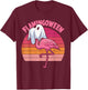 Happy Flamingoween Pink Flamingo Halloween Skeleton Spooky T-Shirt - T-Shirt | Maroon