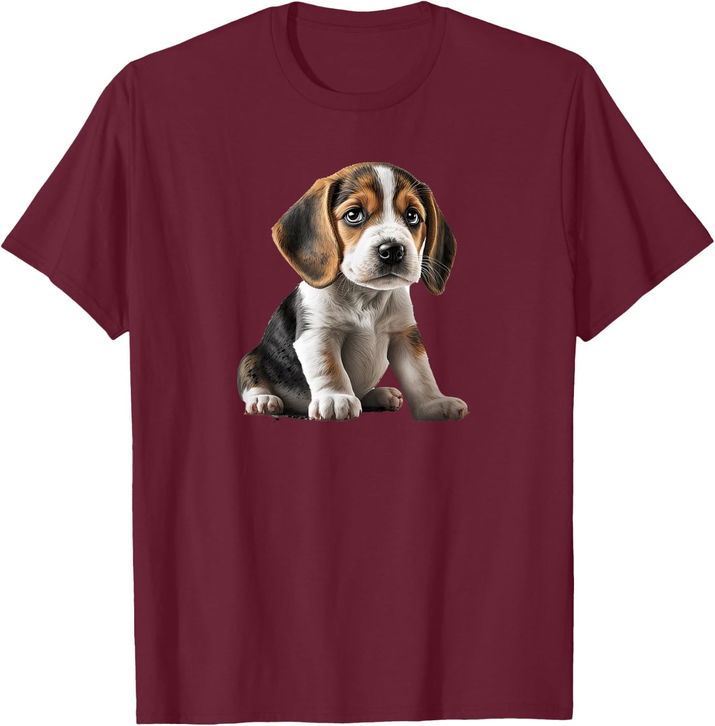 Funny Beagle Dog Puppy Women Kids T-Shirt - T-Shirt | Maroon