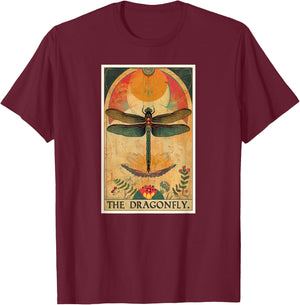 Dragonfly Tarot Card Dragonflies Dragonfly T-Shirt - T-Shirt | Maroon