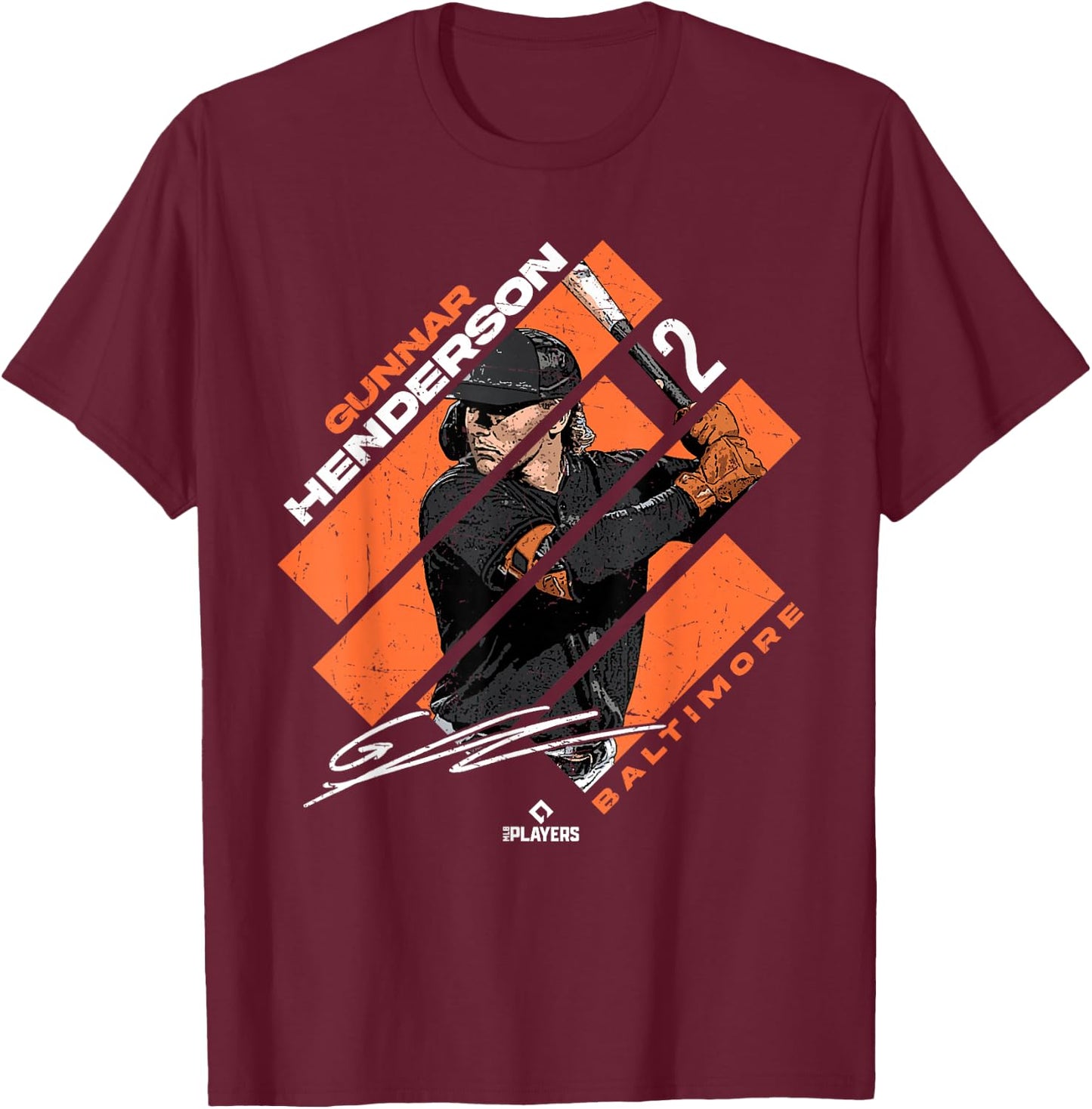MLBPA - Major League Baseball Gunnar Henderson - MLBHEN3002 T-Shirt - T-Shirt | Maroon