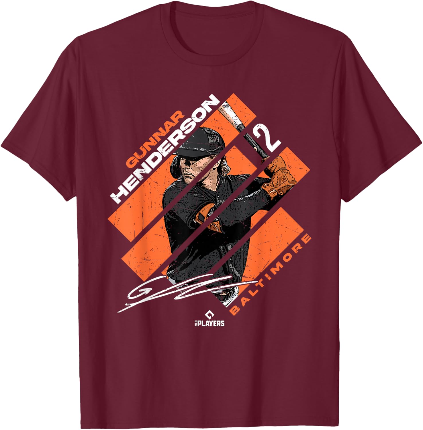 MLBPA - Major League Baseball Gunnar Henderson - MLBHEN3002 T-Shirt - T-Shirt | Maroon