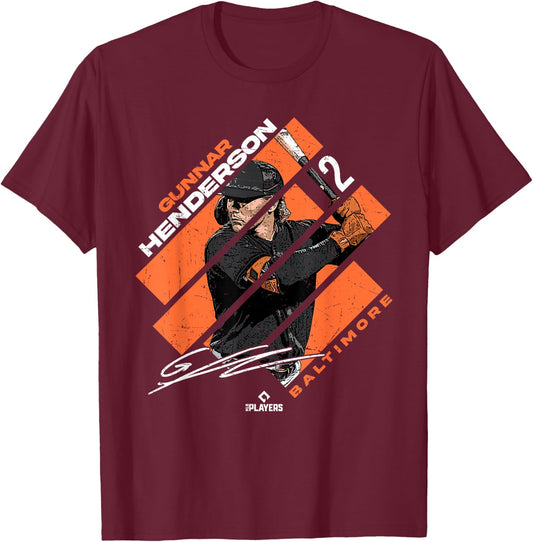 MLBPA - Major League Baseball Gunnar Henderson - MLBHEN3002 T-Shirt - T-Shirt | Maroon