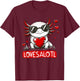 Funny Valentines Day, Love, Lovesalotl & Axolotl Valentine T-Shirt - T-Shirt | Maroon