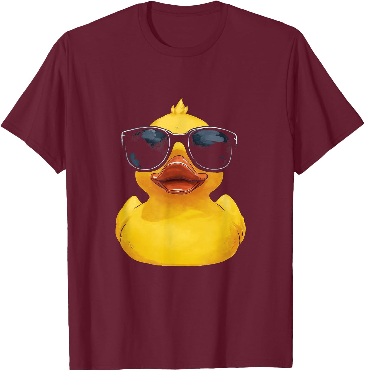 Rubber Duck Cool Duckie With Sunglasses Duckling Funny Ducky T-Shirt - T-Shirt | Maroon