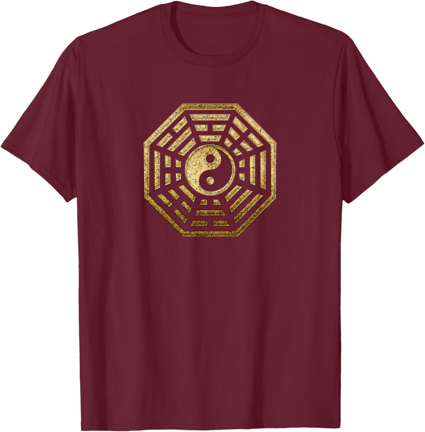 Bagua Pakua Yin Yang I Ging Trigram China Taoism T-Shirt - T-Shirt | Maroon