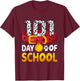 100 Days Of School Dalmatian Dog Boy Kid 100th Day Of School T-Shirt - T-Shirt | Maroon