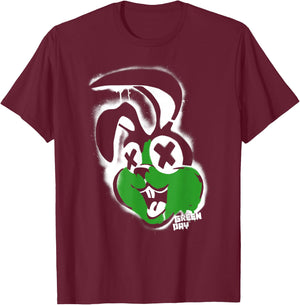 Green Day Awesome Bunny , black T-Shirt - T-Shirt | Maroon