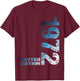 54. Geburtstag 1972 Limited Edition Mann Frau T-Shirt - T-Shirt | Maroon