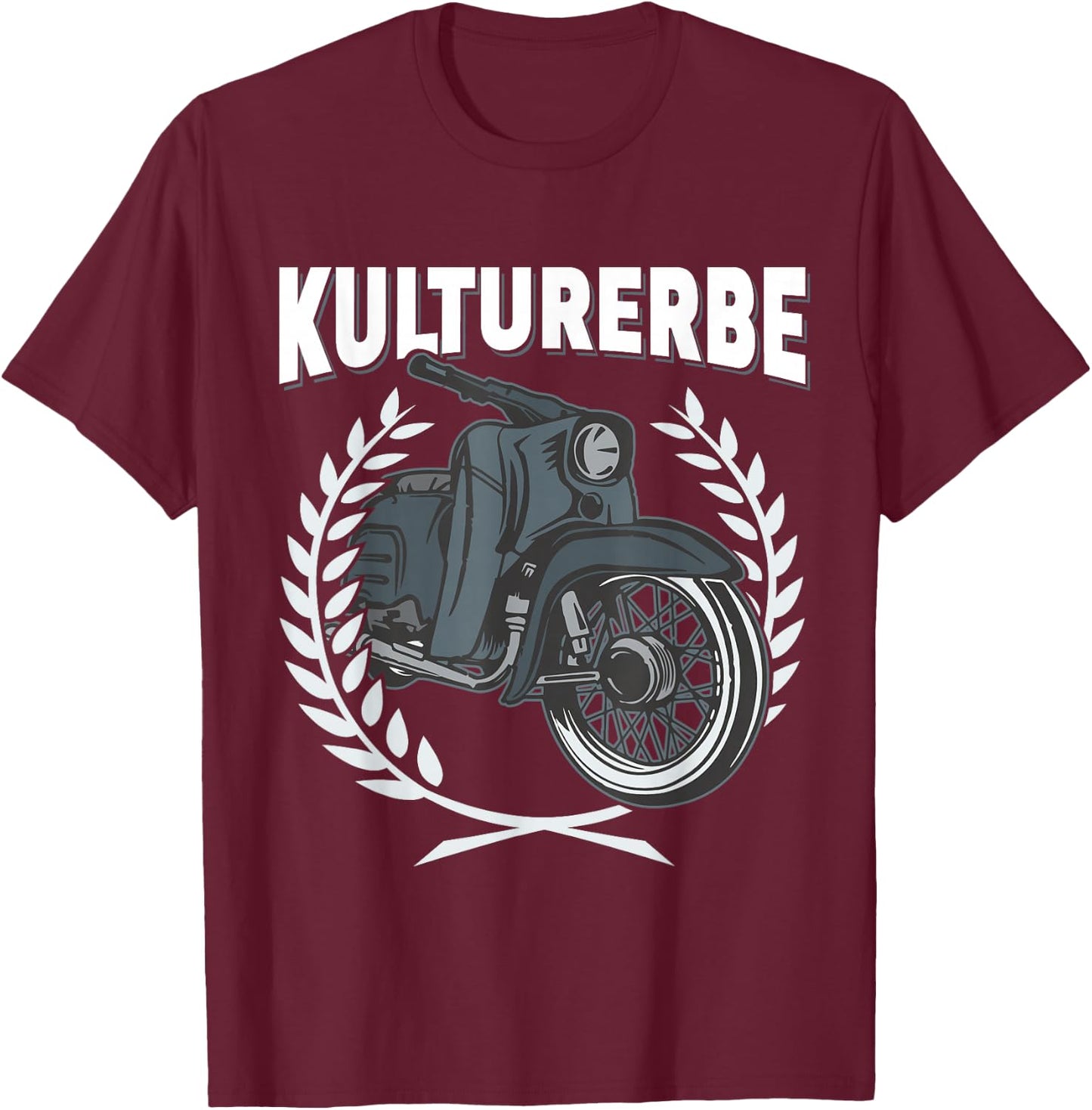 Kulturerbe KR51 Simson Moped T-Shirt - T-Shirt | Maroon