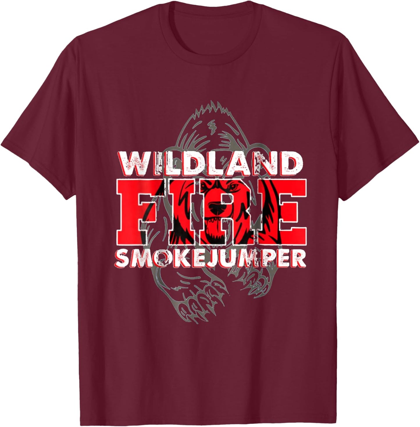 Vintage Design Fire Firefighter Smoke Jumper Rescue T-Shirt - T-Shirt | Maroon
