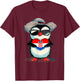 Croatia Flag Cute Penguin Croatian Pride Croatian Roots T-Shirt - T-Shirt | Maroon